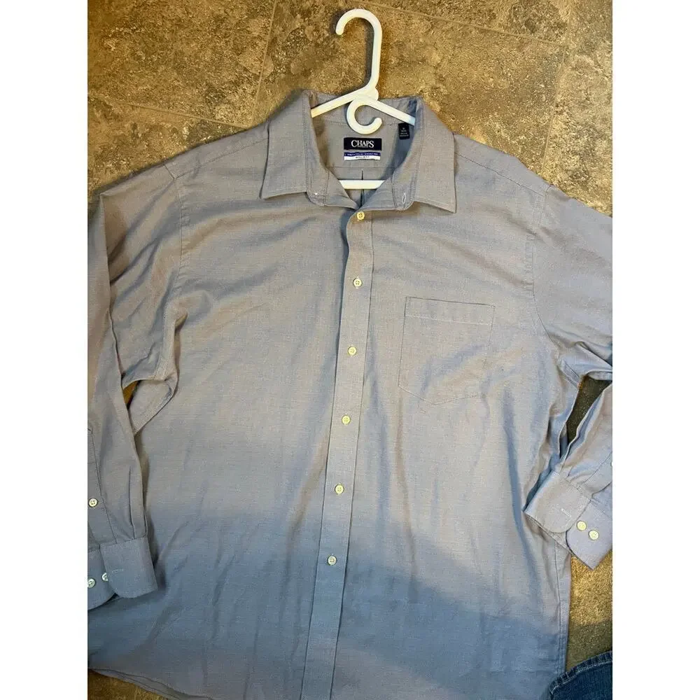 Chaps Regular Fit, Long sleeve, button down, casual shirt, men's size 18 34/35